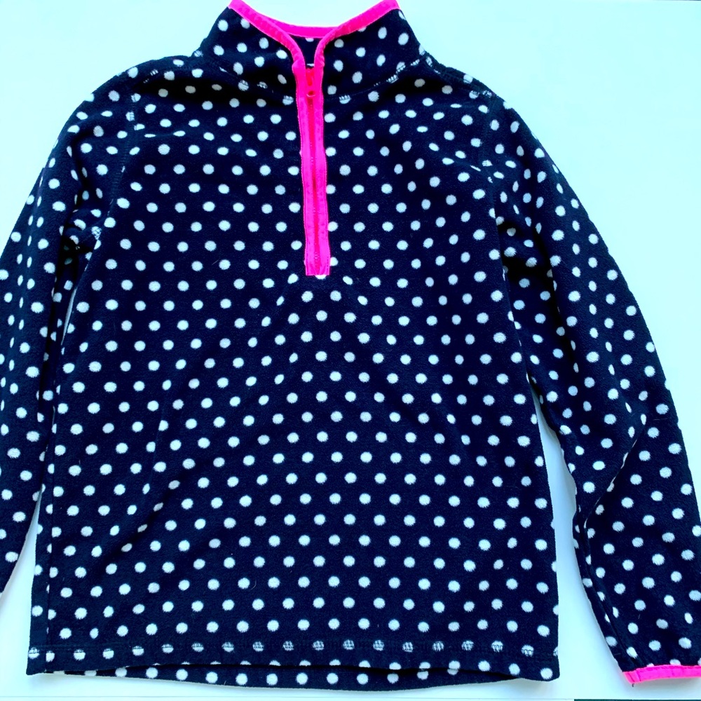 Oshkosh B’gosh navy polka dot fleece size 10